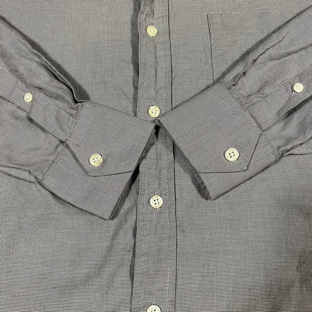 Vintage Christian Dior Chemise Button Up Shirt Gray Check Collar 15.5 Neck 34/35 - Picture 4 of 8